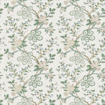 Nina Campbell Geneviève Green / Blue / Ivory NCW4634-01