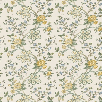 Nina Campbell Geneviève Yellow / Sage / Ivory NCW4634-03