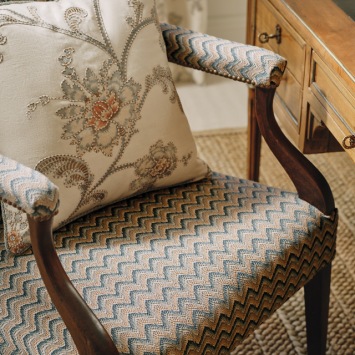 Colefax & Fowler Genevieve – sfeerfoto, afgebeelde kleur Aqua/Beige