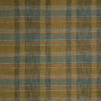 Osborne & Little Rannoch Wools Kyle F8141-01 Aqua / Ochre stof