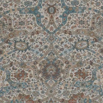 Sanderson Highgrove Wools Brantwood Wool Stone/Mineral Blue SAF0537-02 - stofpatroon